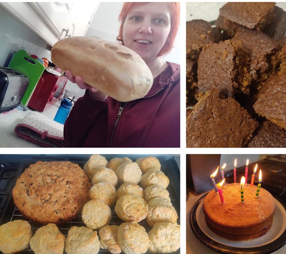 Claire Cronshaw and baked goods
